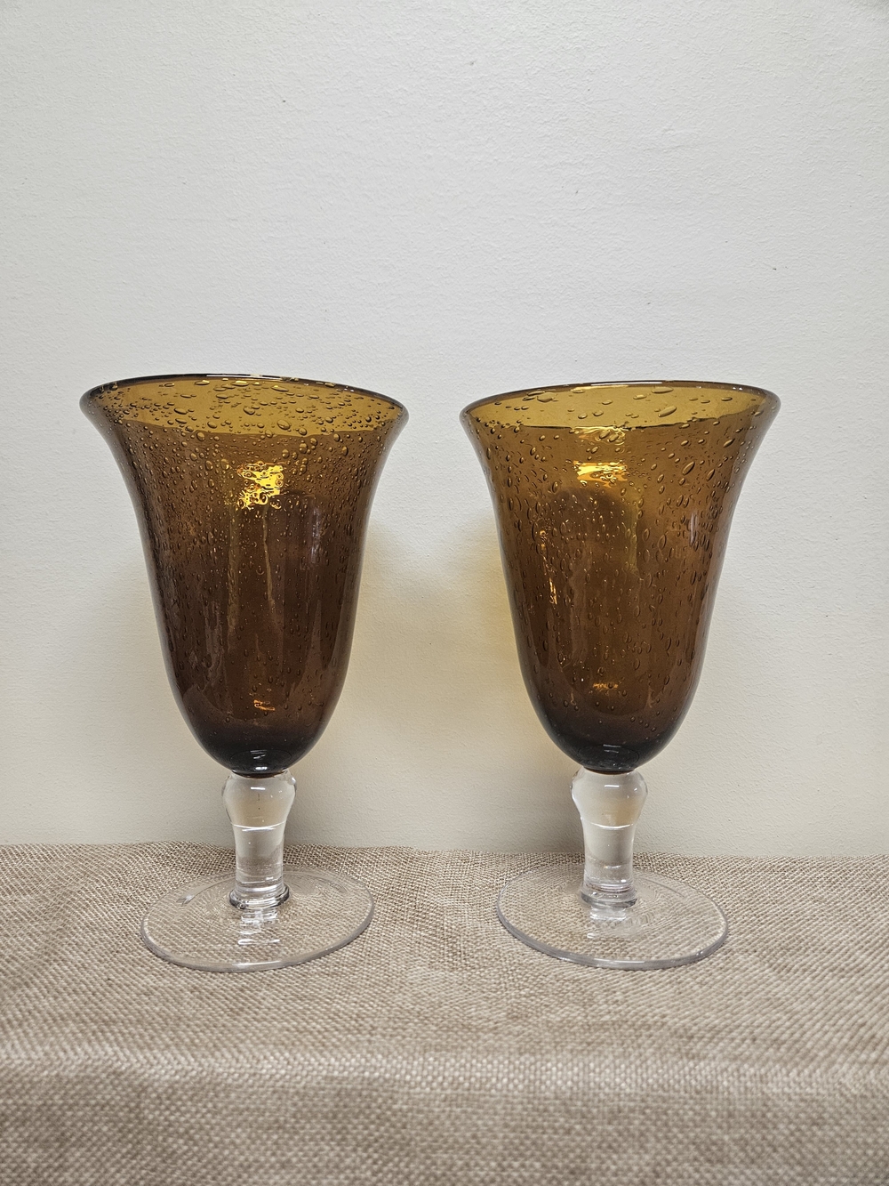 Artland‎ Iris Seeded Footed Iced Tea Glass - Set Of 2
